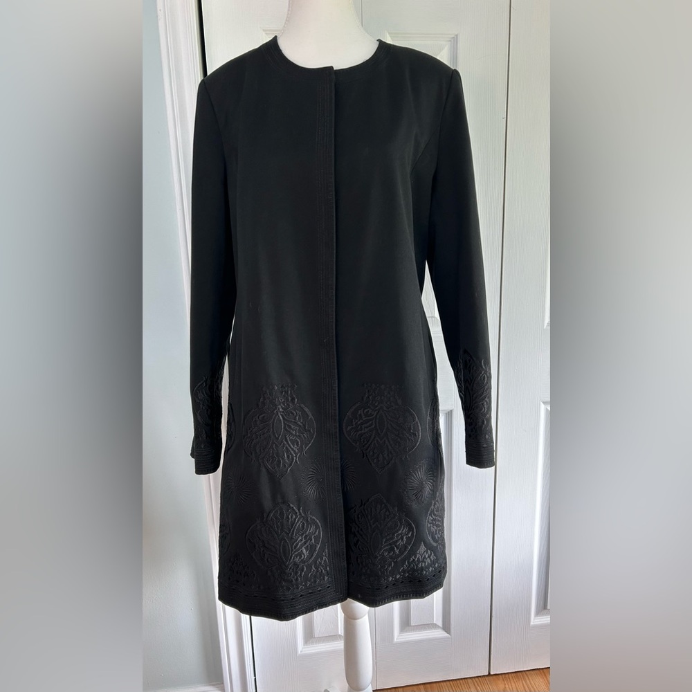 Peter Nygard Black Embroidered Jacket